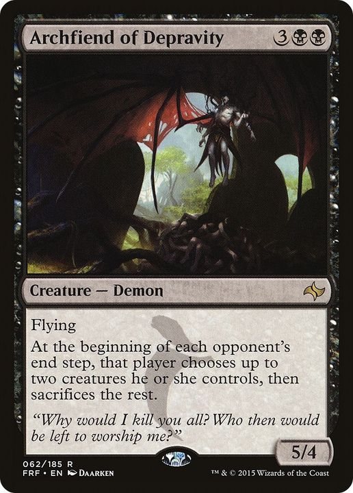 Archfiend of Depravity in the group Magic the Gathering / Types / Colors / Black at Proxyprinters.com (12800)