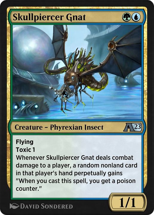 Skullpiercer Gnat in the group Magic the Gathering / Types / Colors / Multicolors / G, U at Proxyprinters.com (12881)