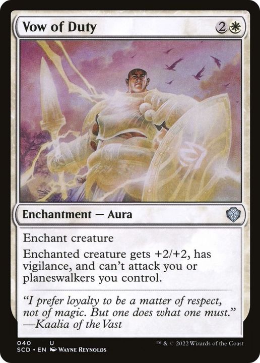 Vow of Duty in the group Magic the Gathering / Types / Colors / White at Proxyprinters.com (12950)