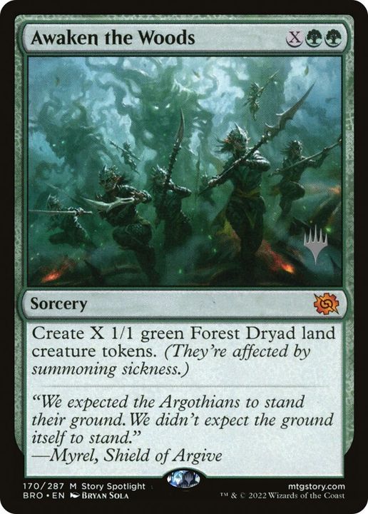 Awaken the Woods in the group Magic the Gathering / Sets / The Brothers' War Promos at Proxyprinters.com (12963)