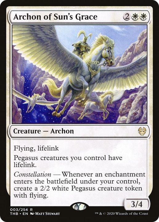 Archon of Sun's Grace in the group Magic the Gathering / Types / Colors / White at Proxyprinters.com (12984)