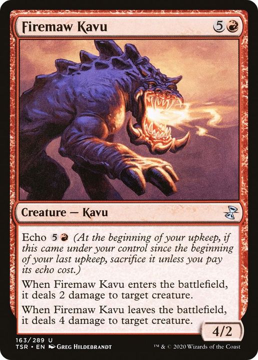 Firemaw Kavu in the group Magic the Gathering / Types / Colors / Red at Proxyprinters.com (13028)