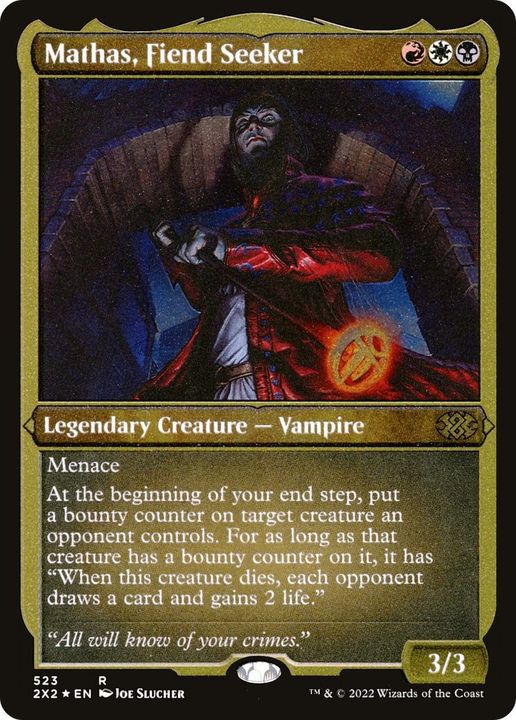 Mathas, Fiend Seeker in the group Magic the Gathering / Types / Colors / Multicolors / B, R, W at Proxyprinters.com (13059)