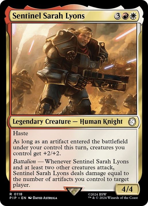 Sentinel Sarah Lyons in the group Magic the Gathering / Types / Colors / Multicolors / R, W at Proxyprinters.com (13128)