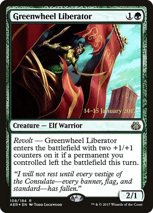 Greenwheel Liberator in the group Magic the Gathering / Types / Creatures / Warrior at Proxyprinters.com (13129)