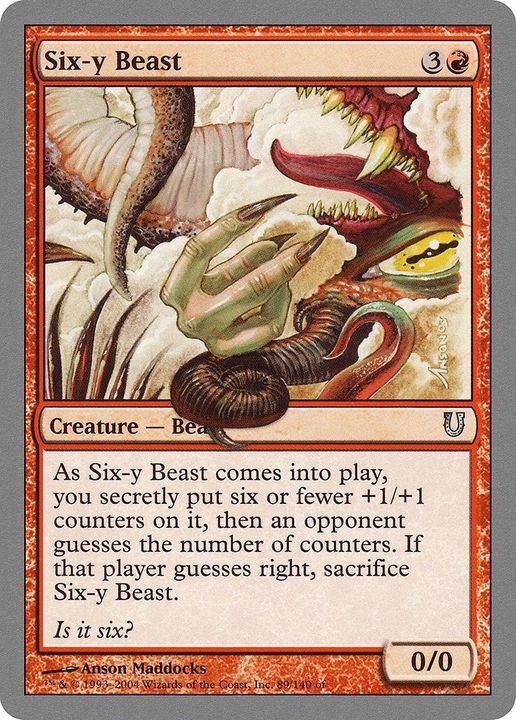 Six-y Beast in the group Magic the Gathering / Types / Colors / Red at Proxyprinters.com (1319)