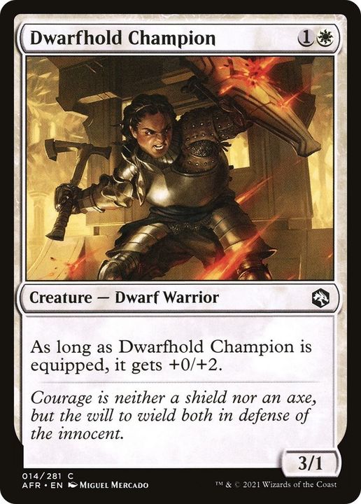 Dwarfhold Champion in the group Magic the Gathering / Sets / Adventures in the Forgotten Realms at Proxyprinters.com (13228)