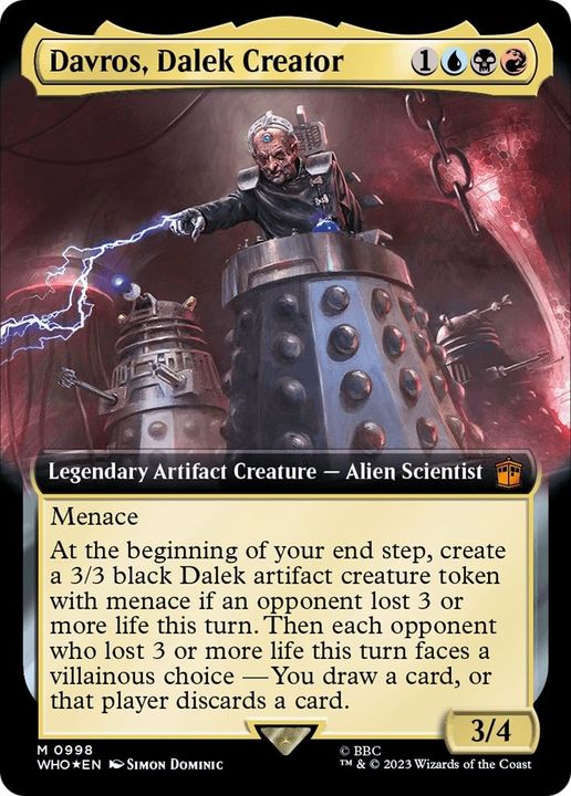 Davros, Dalek Creator in the group Magic the Gathering / Types / Artifacts / Legendary Artifact at Proxyprinters.com (13229)