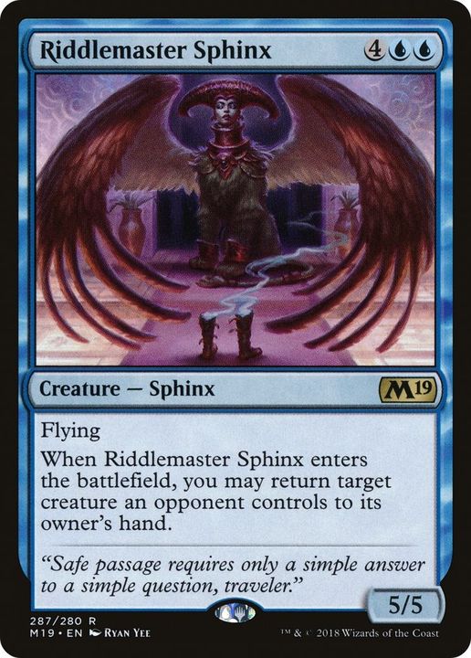 Riddlemaster Sphinx in the group Magic the Gathering / Sets / Core Set 2019 at Proxyprinters.com (1325)