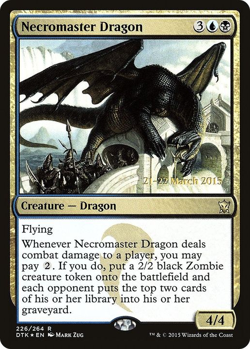 Necromaster Dragon in the group Magic the Gathering / Types / Colors / Multicolors / B, U at Proxyprinters.com (13291)