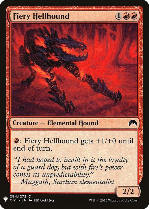 Fiery Hellhound in the group Magic the Gathering / Types / Colors / Red at Proxyprinters.com (13295)