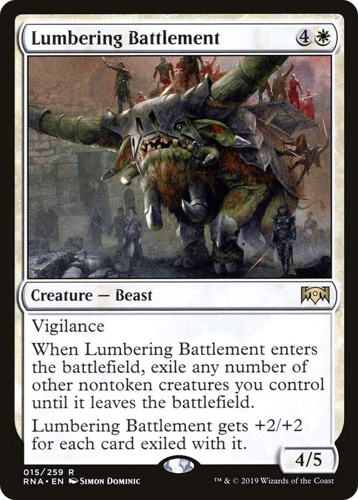 Lumbering Battlement in the group Magic the Gathering / Types / Colors / White at Proxyprinters.com (13369)