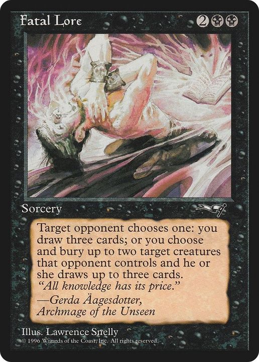 Fatal Lore in the group Magic the Gathering / Types / Colors / Black at Proxyprinters.com (13501)