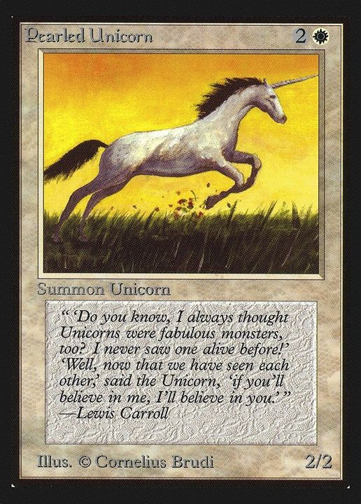 Pearled Unicorn in the group Magic the Gathering / Types / Colors / White at Proxyprinters.com (13707)