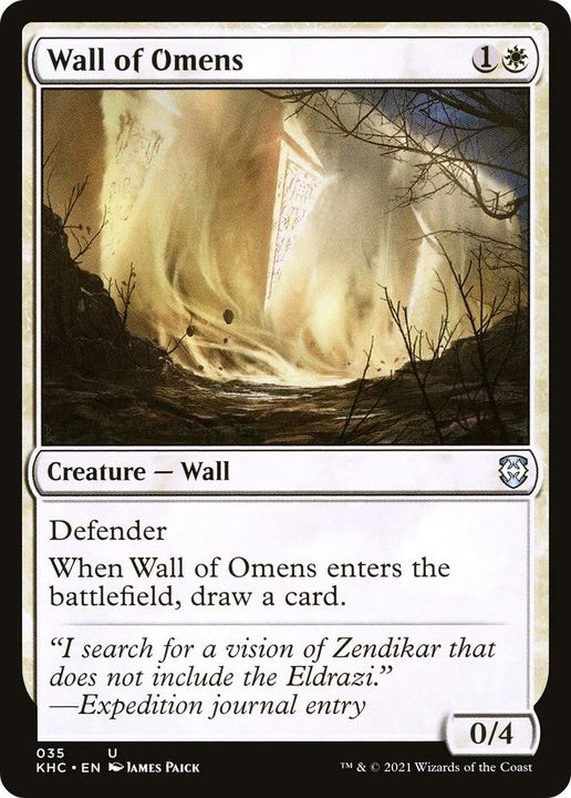 Wall of Omens in the group Magic the Gathering / Types / Colors / White at Proxyprinters.com (13742)