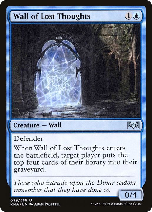 Wall of Lost Thoughts in the group Magic the Gathering / Types / Colors / Blue at Proxyprinters.com (1377)