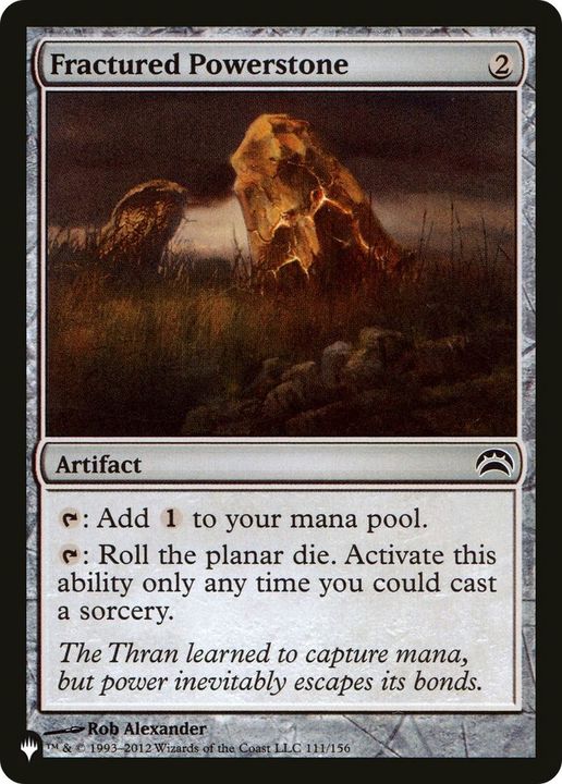 Fractured Powerstone in the group Magic the Gathering / Types / Artifacts / Artifact at Proxyprinters.com (13788)