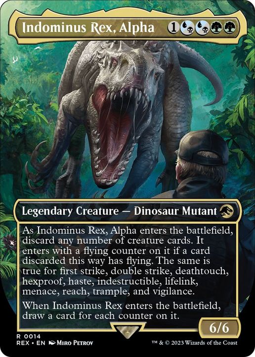 Indominus Rex, Alpha in the group Magic the Gathering / Types / Colors / Multicolors / B, G, U at Proxyprinters.com (13944)