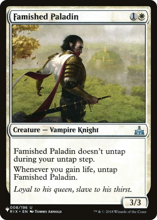 Famished Paladin in the group Magic the Gathering / Types / Colors / White at Proxyprinters.com (14042)