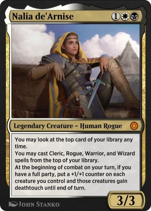 Nalia de'Arnise in the group Magic the Gathering / Types / Colors / Multicolors / B, W at Proxyprinters.com (14101)