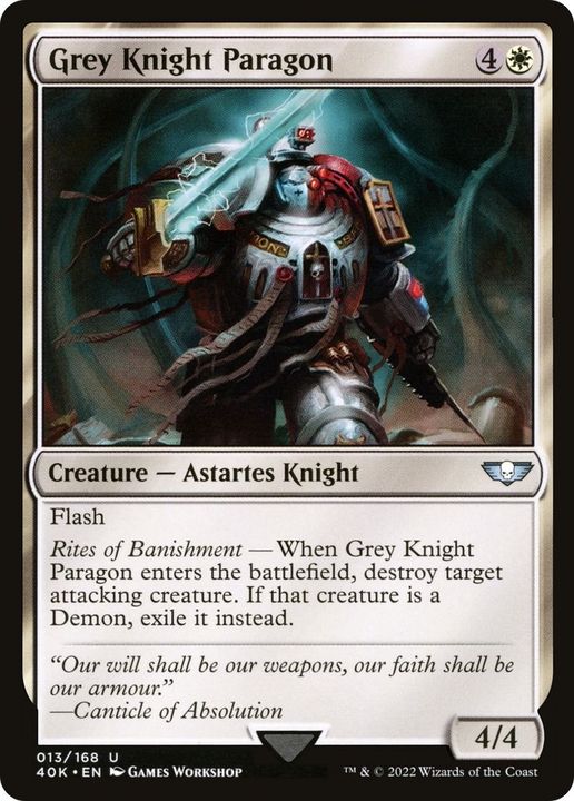 Grey Knight Paragon in the group Magic the Gathering / Types / Colors / White at Proxyprinters.com (14616)