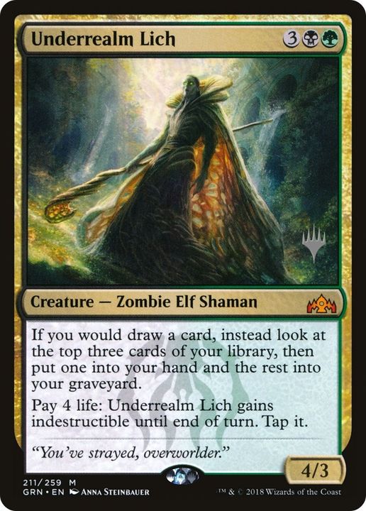 Underrealm Lich in the group Magic the Gathering / Types / Colors / Multicolors / B, G at Proxyprinters.com (14683)