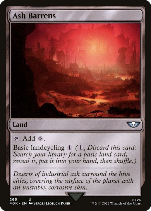 Ash Barrens in the group Magic the Gathering / Sets / Warhammer 40,000 Tokens at Proxyprinters.com (14747)