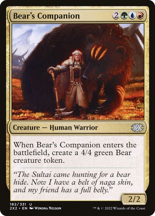 Bear's Companion in the group Magic the Gathering / Types / Colors / Multicolors / G, R, U at Proxyprinters.com (14751)