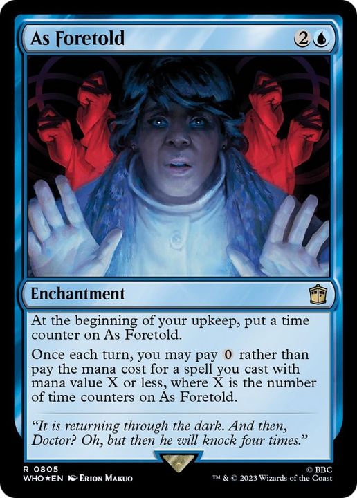 As Foretold in the group Magic the Gathering / Types / Enchantment / Enchantment at Proxyprinters.com (14788)