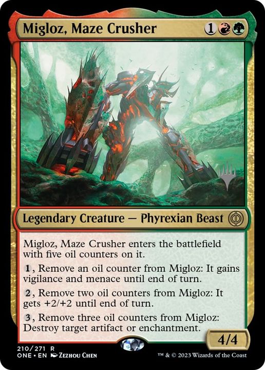 Migloz, Maze Crusher in the group Magic the Gathering / Sets / Phyrexia: All Will Be One Promos at Proxyprinters.com (14808)