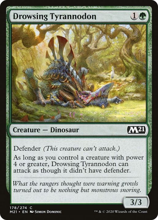 Drowsing Tyrannodon in the group Magic the Gathering / Types / Colors / Green at Proxyprinters.com (14903)