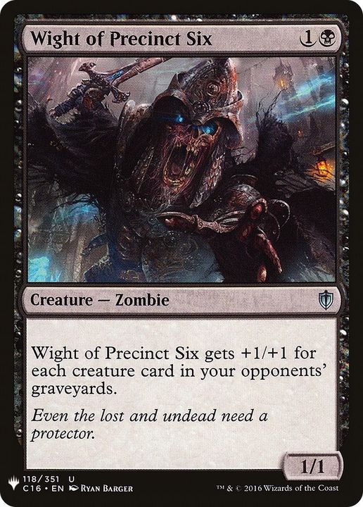 Wight of Precinct Six in the group Magic the Gathering / Types / Creatures / Zombie at Proxyprinters.com (15045)