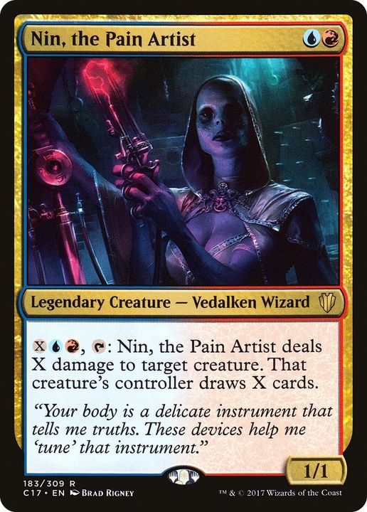 Nin, the Pain Artist in the group Magic the Gathering / Types / Colors / Multicolors / R, U at Proxyprinters.com (151)