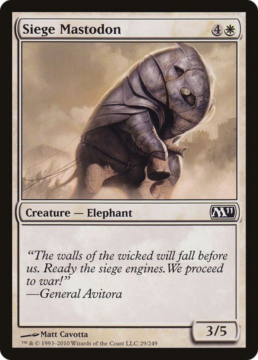 Siege Mastodon in the group Magic the Gathering / Types / Colors / White at Proxyprinters.com (15238)