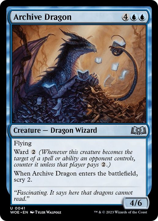 Archive Dragon in the group Magic the Gathering / Sets / Wilds of Eldraine Art Series at Proxyprinters.com (15258)