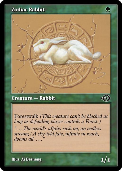 Zodiac Rabbit in the group Magic the Gathering / Types / Colors / Green at Proxyprinters.com (153)