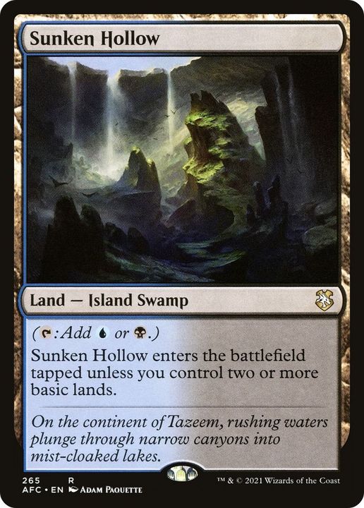 Sunken Hollow in the group Magic the Gathering / Sets / Forgotten Realms Commander at Proxyprinters.com (15300)