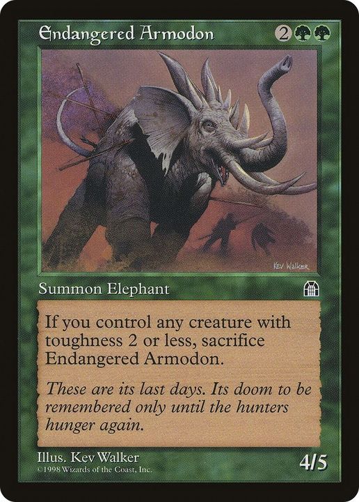 Endangered Armodon in the group Magic the Gathering / Types / Colors / Green at Proxyprinters.com (15396)