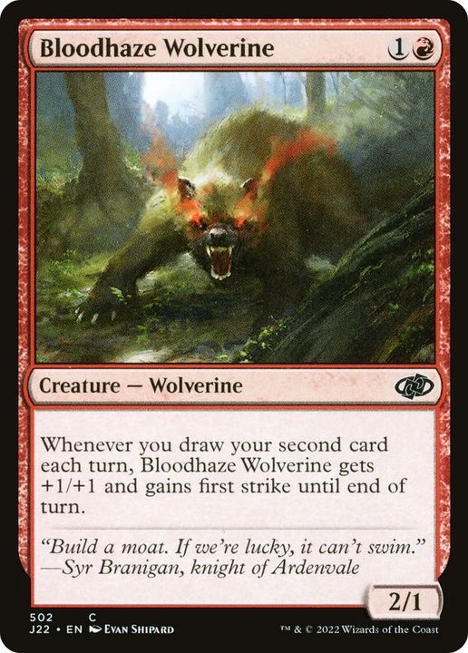 Bloodhaze Wolverine in the group Magic the Gathering / Types / Colors / Red at Proxyprinters.com (15416)