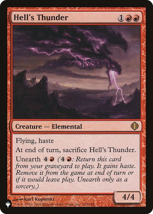 Hell's Thunder in the group Magic the Gathering / Sets / The List at Proxyprinters.com (15909)