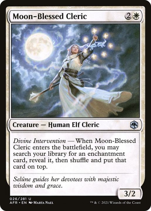 Moon-Blessed Cleric in the group Magic the Gathering / Sets / Adventures in the Forgotten Realms at Proxyprinters.com (15954)