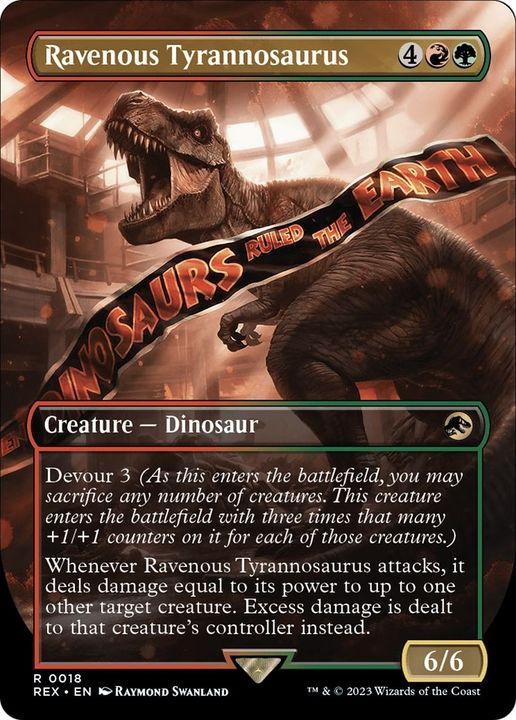 Ravenous Tyrannosaurus in the group Magic the Gathering / Types / Colors / Multicolors / G, R at Proxyprinters.com (16098)