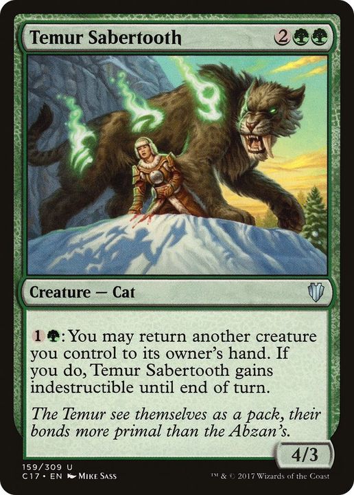 Temur Sabertooth in the group Magic the Gathering / Types / Colors / Green at Proxyprinters.com (16121)