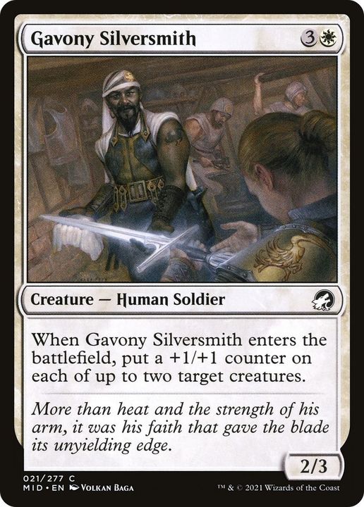 Gavony Silversmith in the group Magic the Gathering / Types / Creatures / Human at Proxyprinters.com (16252)