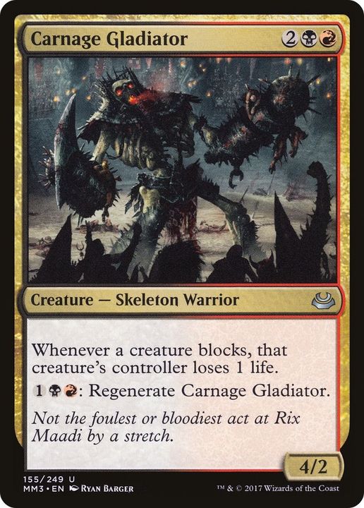 Carnage Gladiator in the group Magic the Gathering / Types / Colors / Multicolors / B, R at Proxyprinters.com (16393)