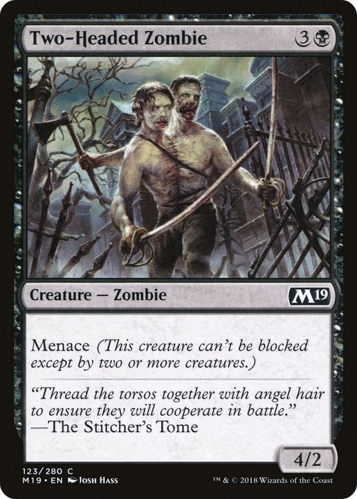 Two-Headed Zombie in the group Magic the Gathering / Sets / Core Set 2019 at Proxyprinters.com (16420)