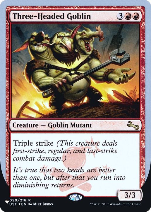 Three-Headed Goblin in the group Magic the Gathering / Sets / The List (Unfinity Foil Edition) at Proxyprinters.com (16624)