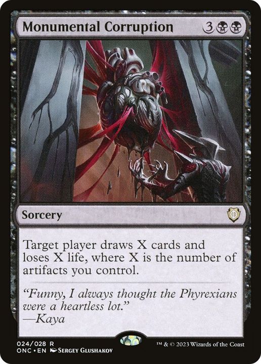 Monumental Corruption in the group Magic the Gathering / Types / Colors / Black at Proxyprinters.com (16738)