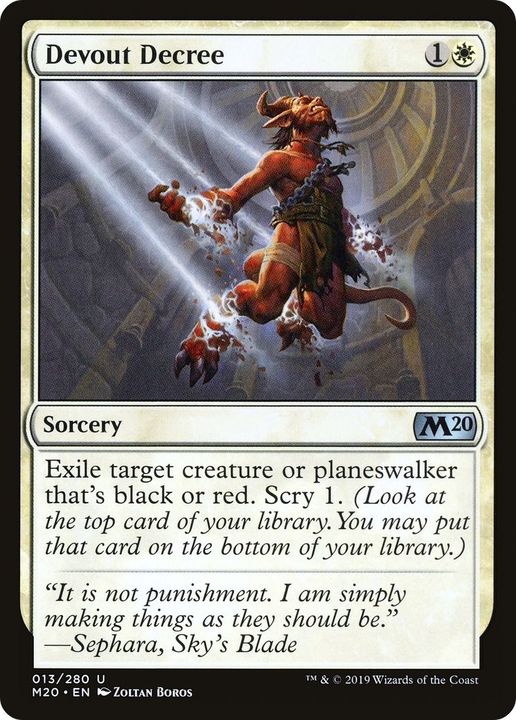 Devout Decree in the group Magic the Gathering / Types / Colors / White at Proxyprinters.com (16790)