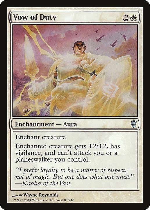 Vow of Duty in the group Magic the Gathering / Types / Colors / White at Proxyprinters.com (16867)